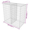 vidaXL Gabion Basket Galvanised Steel 100x50x100 cm