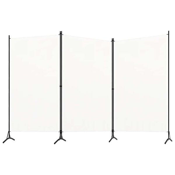 vidaXL 3-Panel Room Divider White 260x180 cm