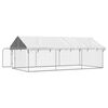 vidaXL Outdoor Dog Kennel with Roof 400x200x150 cm