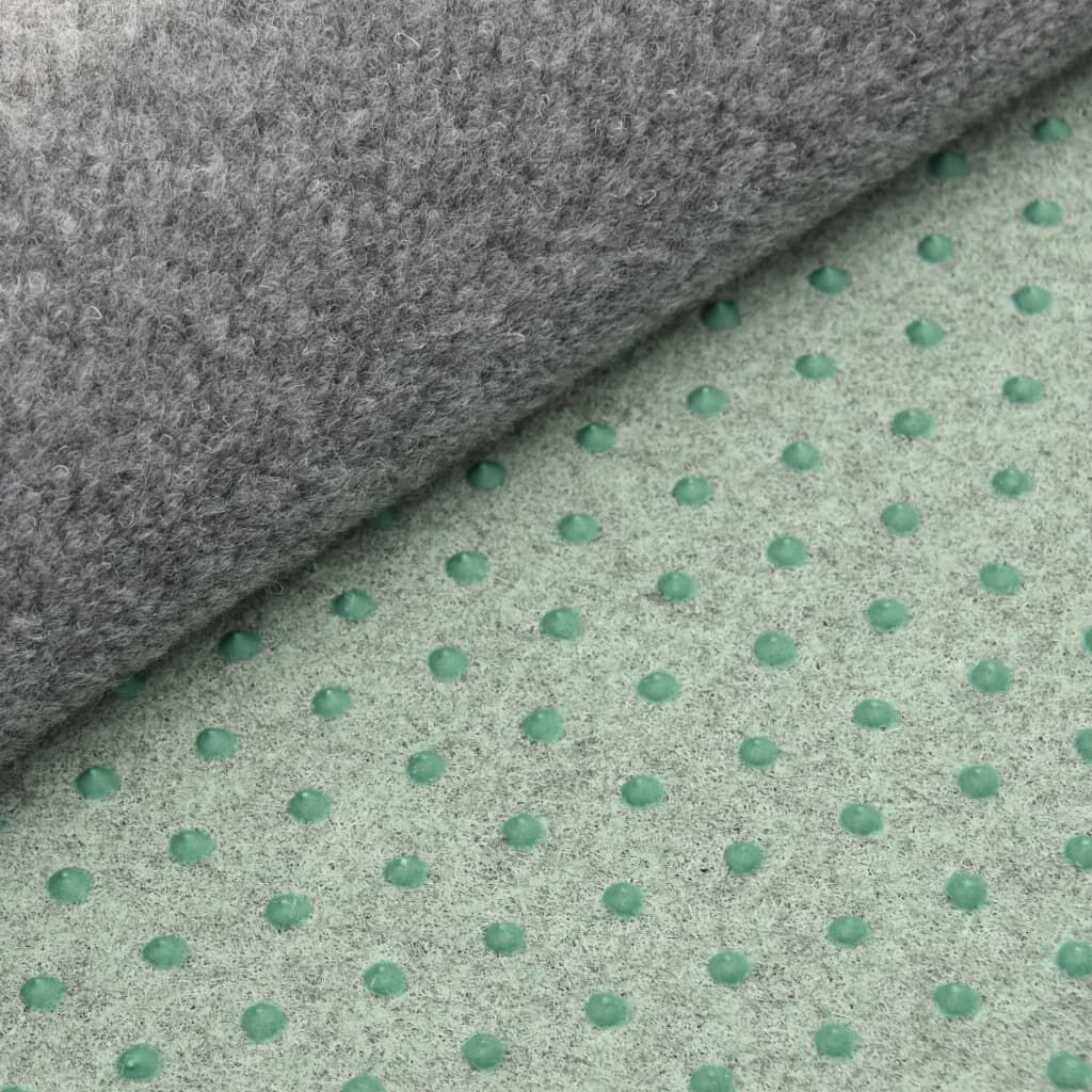 vidaXL Artificial Grass with Studs Dia.95 cm Grey Round