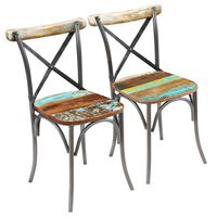 vidaXL Dining Chairs 2 pcs Solid Reclaimed Wood,  vidaXL Dining Chairs 2 pcs Solid Reclaimed Wood