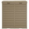 vidaXL Outdoor Garbage Bin Light Brown 78x41x86 cm Polypropylene