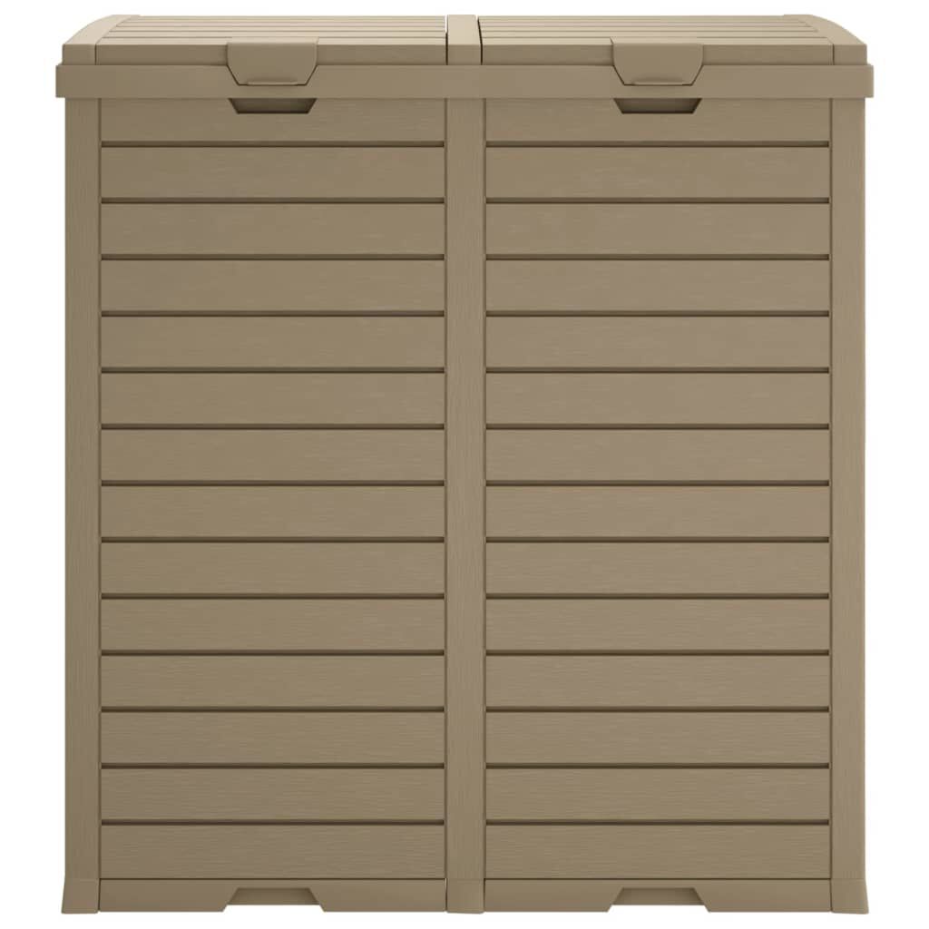 vidaXL Outdoor Garbage Bin Light Brown 78x41x86 cm Polypropylene