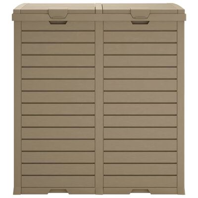 vidaXL Outdoor Garbage Bin Light Brown 78x41x86 cm Polypropylene, light brown vidaXL Outdoor Garbage Bin Light Brown 78x41x86 cm Polypropylene