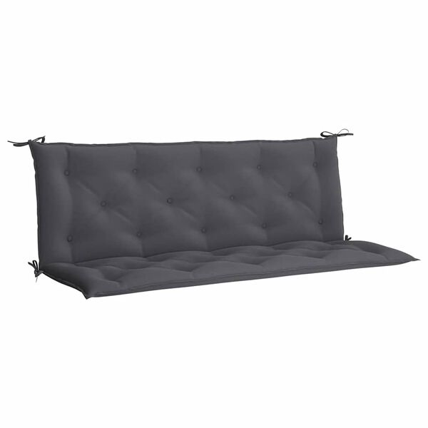 vidaXL Garden Bench Cushion Anthracite 150x(50+50)x7cm Oxford Fabric