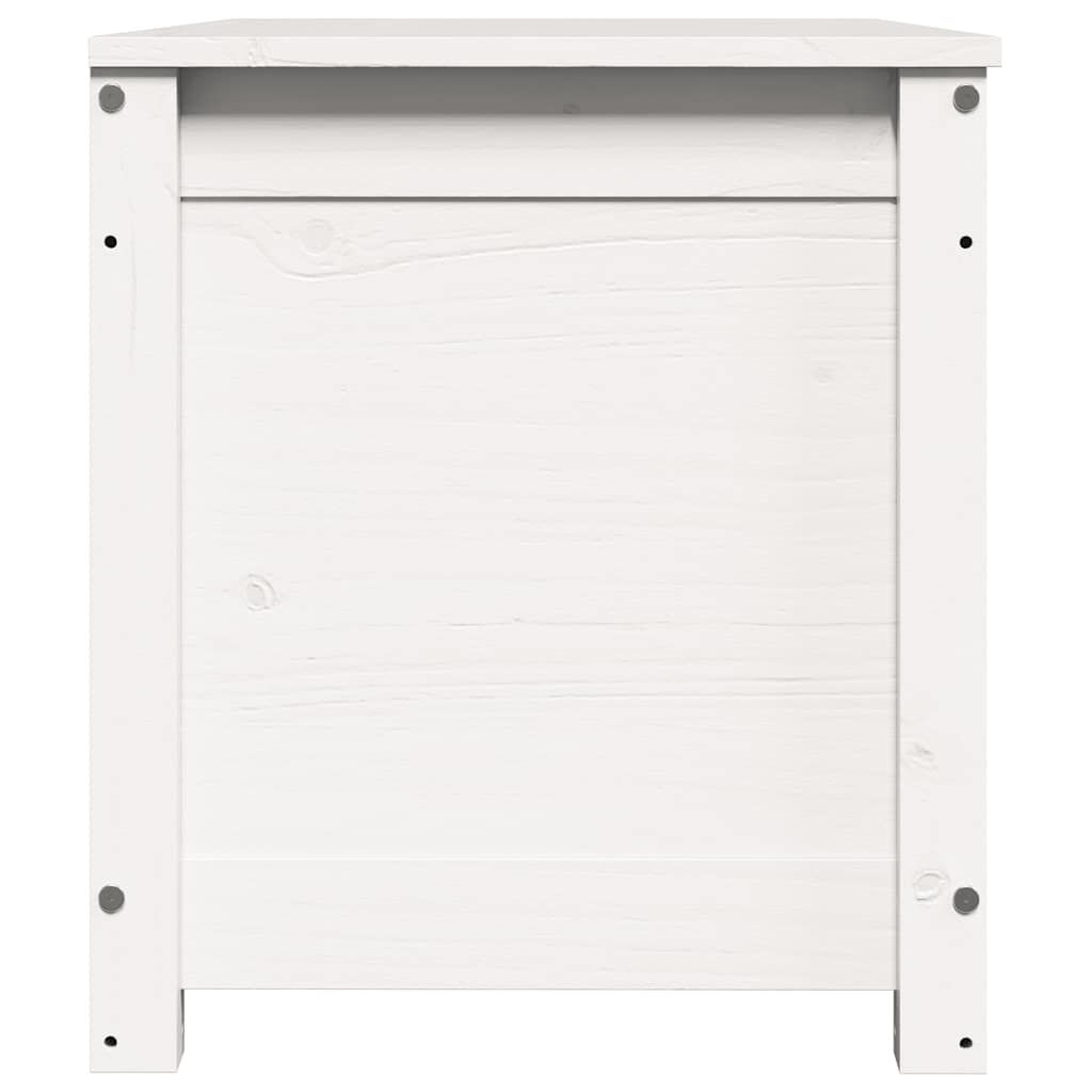 vidaXL Storage Box White 80x40x45.5 cm Solid Wood Pine