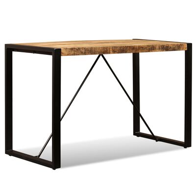 vidaXL Dining Table Solid Rough Mango Wood 120 cm, black vidaXL Dining Table Solid Rough Mango Wood 120 cm