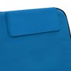 vidaXL Folding Beach Mats 2 pcs Steel and Fabric Blue