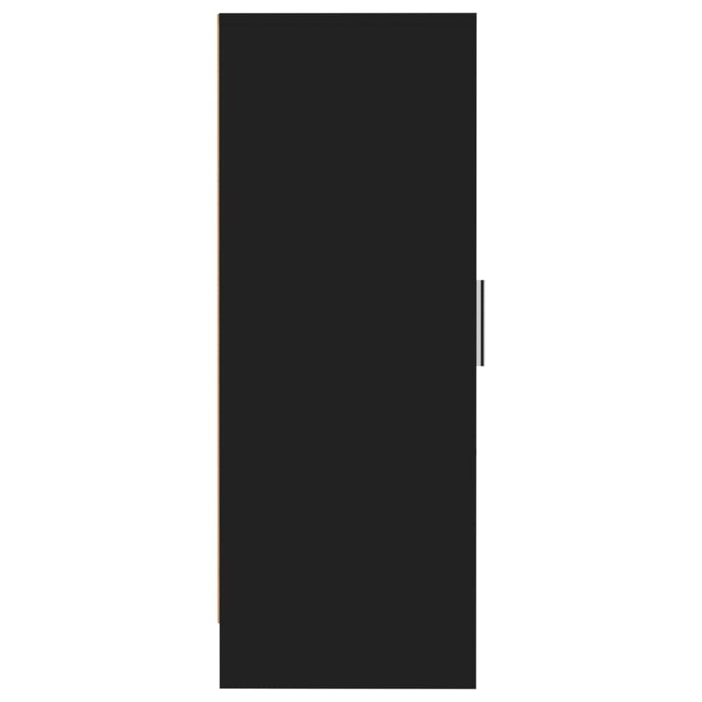 vidaXL Shoe Cabinet Black 32x35x92 cm Engineered Wood