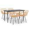 vidaXL Garden Dining Set | Black | Steel | Medium | Durable | Garden Dining Set