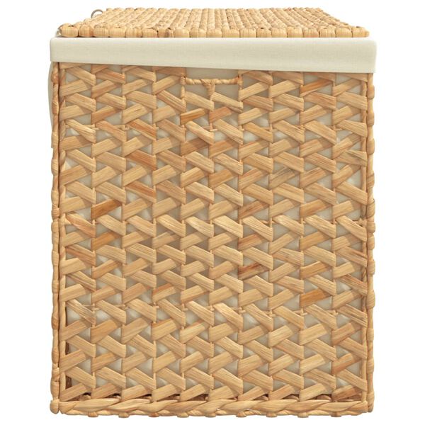 vidaXL Laundry Basket with 3 Sections 75x42.5x52 cm Water Hyacinth
