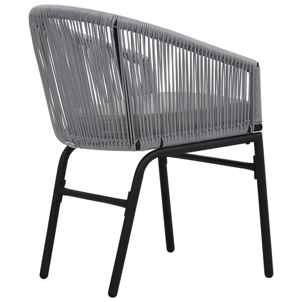 vidaXL Garden Chairs 2 pcs Anthracite PE Rattan