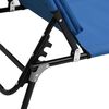 vidaXL Folding Sun Lounger Blue Oxford Fabric&Powder-coated Steel