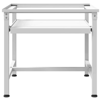 Washing Machine Pedestal with Pull-Out Shelf White,  Washing Machine Pedestal with Pull-Out Shelf White