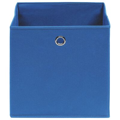 vidaXL Storage Boxes 4 pcs Blue 32x32x32 cm Fabric, blue without lids vidaXL Storage Boxes 4 pcs Blue 32x32x32 cm Fabric