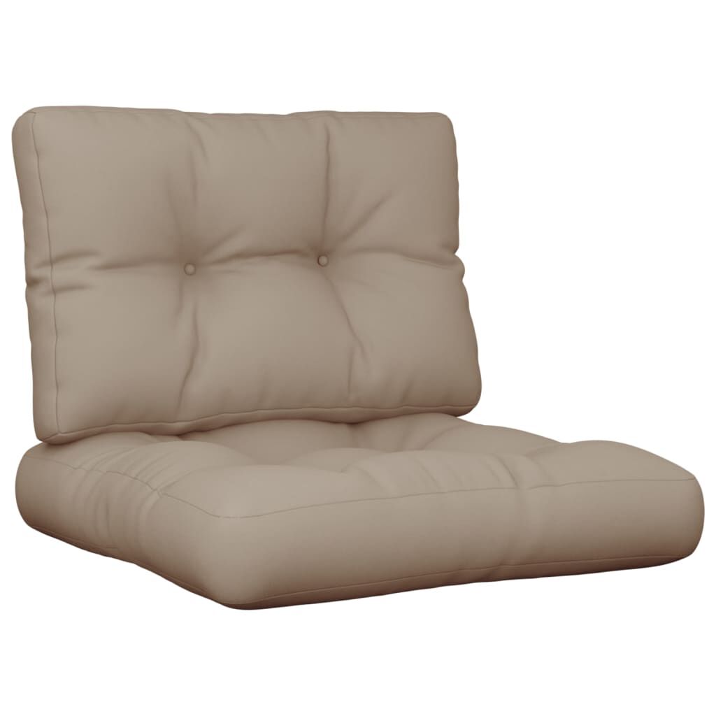 vidaXL Pallet Cushions 2 pcs Taupe Fabric