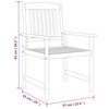 vidaXL 7 Piece Garden Dining Set Solid Wood Acacia Grey
