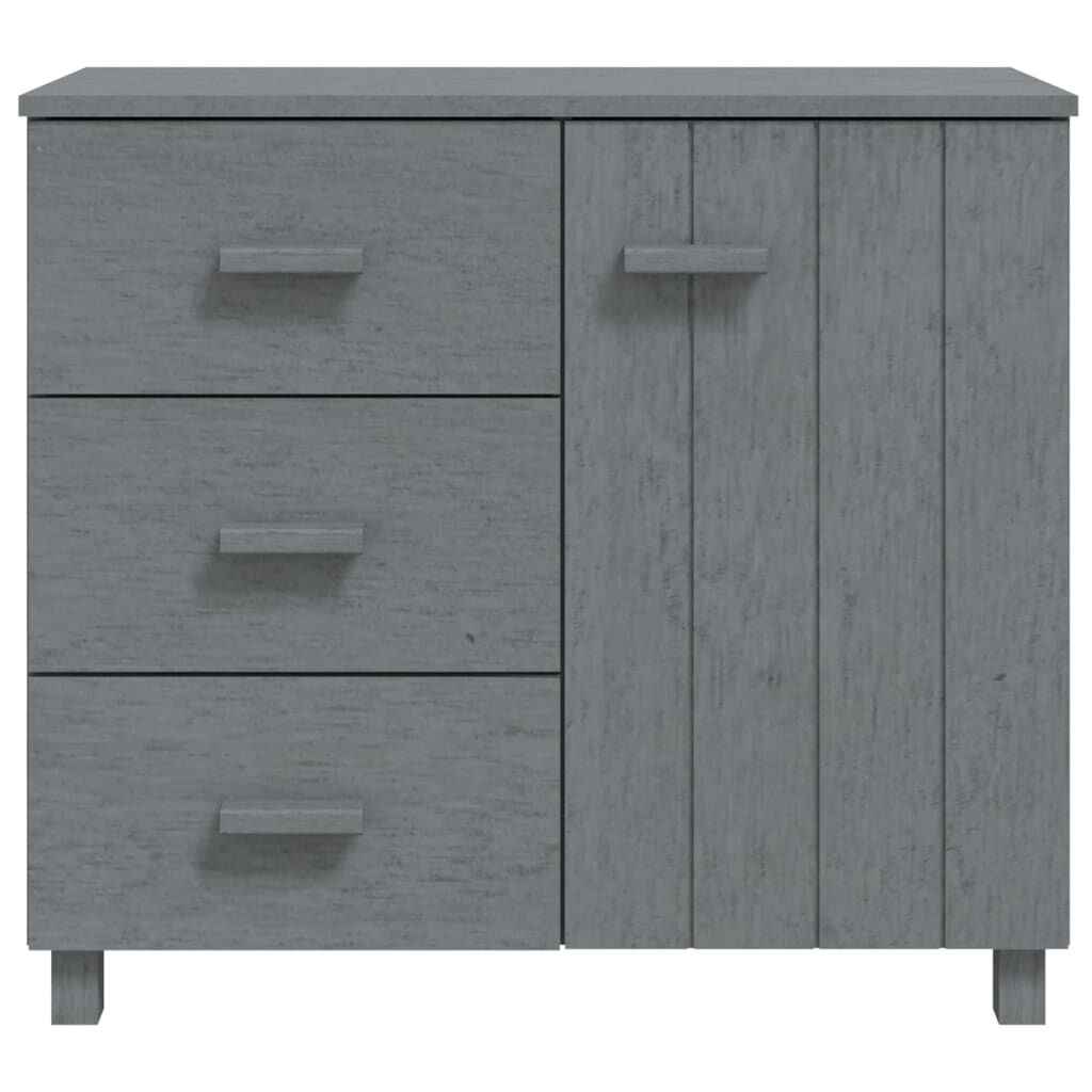 vidaXL Sideboard HAMAR Dark Grey 90x40x80 cm Solid Pinewood