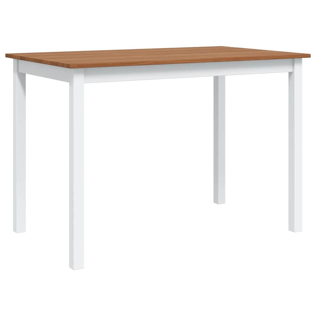 vidaXL 5 Piece Dining Set Brown and White