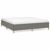 vidaXL Bed Frame without Mattress Dark Grey 183x203 cm King Fabric