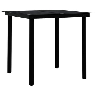 vidaXL 5 Piece Garden Dining Set Grey and Black, grey and black vidaXL 5 Piece Garden Dining Set Grey and Black