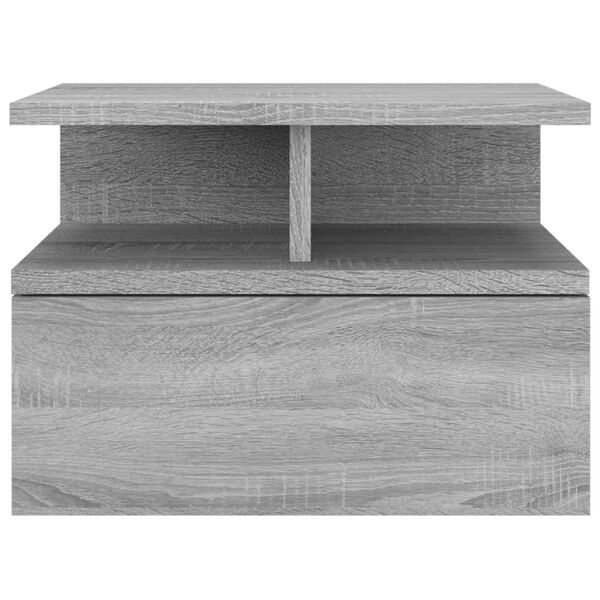 vidaXL Floating Nightstand 2 pcs Grey Sonoma 40x31x27 cm Engineered Wood