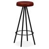 vidaXL Bar Stools 4 pcs Real Leather