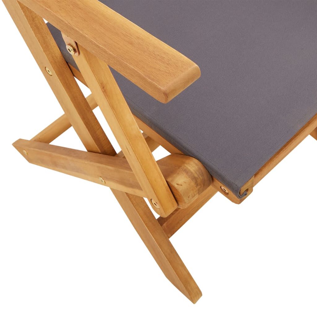 vidaXL 7 Piece Garden Dining Set Anthracite Fabric and Solid Wood