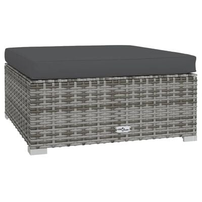 vidaXL 6 Piece Garden Lounge Set with Cushions Poly Rattan Grey, grey and anthracite vidaXL 6 Piece Garden Lounge Set with Cushions Poly Rattan Grey