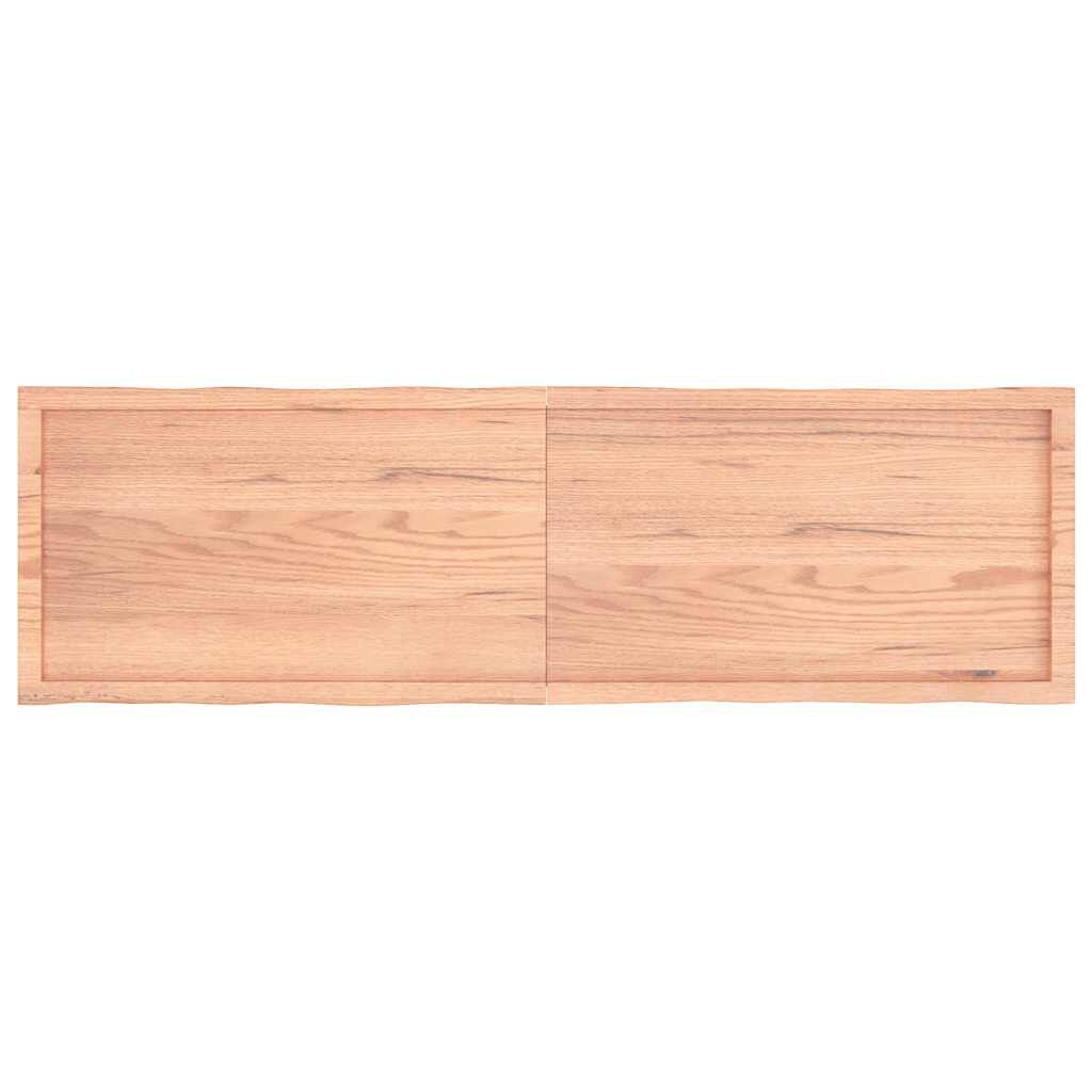 vidaXL Table Top Light Brown 180x50x(2-4)cm Treated Solid Wood Live Edge