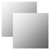vidaXL Wall Mirrors 2 pcs 40x40 cm Square Glass