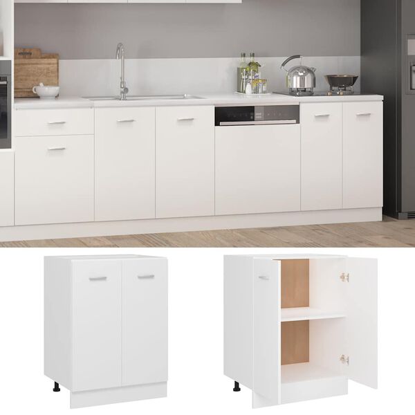 vidaXL Bottom Cabinet Lyon White 60x46x81.5 cm Engineered Wood
