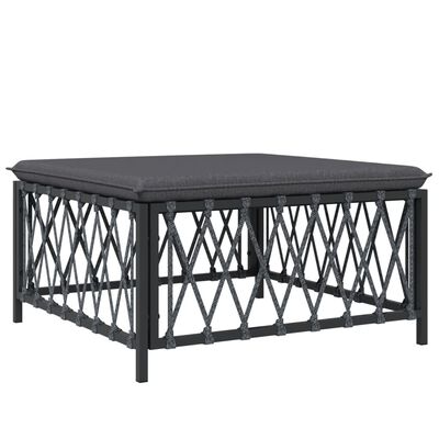 vidaXL 7 Piece Garden Lounge Set with Cushions Anthracite Steel, anthracite vidaXL 7 Piece Garden Lounge Set with Cushions Anthracite Steel