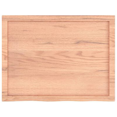 vidaXL Table Top Light Brown 80x60x(2-6) cm Treated Solid Wood Oak, light brown vidaXL Table Top Light Brown 80x60x(2-6) cm Treated Solid Wood Oak