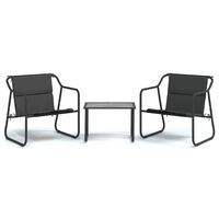 vidaXL 3 Piece Garden Lounge Set with Cushions Anthracite Steel,  vidaXL 3 Piece Garden Lounge Set with Cushions Anthracite Steel