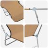 vidaXL Folding Sun Loungers 2 pcs Steel and Fabric Taupe