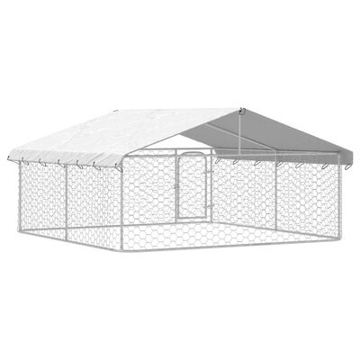 vidaXL Outdoor Dog Kennel with Roof 300x300x150 cm