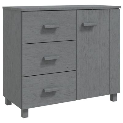 vidaXL Sideboard HAMAR Dark Grey 90x40x80 cm Solid Pinewood, dark grey vidaXL Sideboard HAMAR Dark Grey 90x40x80 cm Solid Pinewood