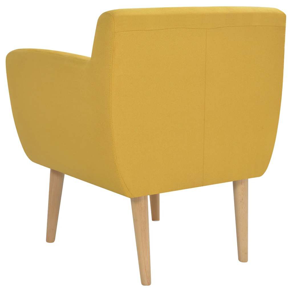 vidaXL Armchair Yellow Fabric