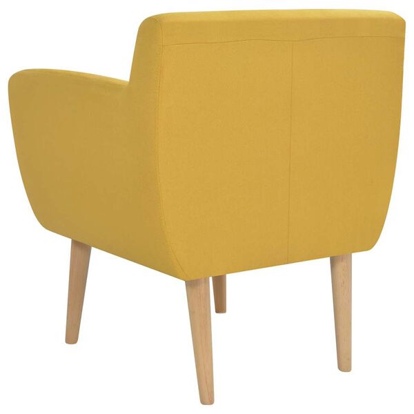 vidaXL Armchair Yellow Fabric