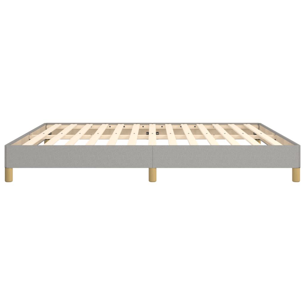 vidaXL Bed Frame without Mattress Light Grey 183x203 cm King Fabric