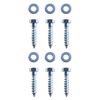 vidaXL L-shaped Ground Anchors 2 pcs Galvanised Steel 5x5x50 cm