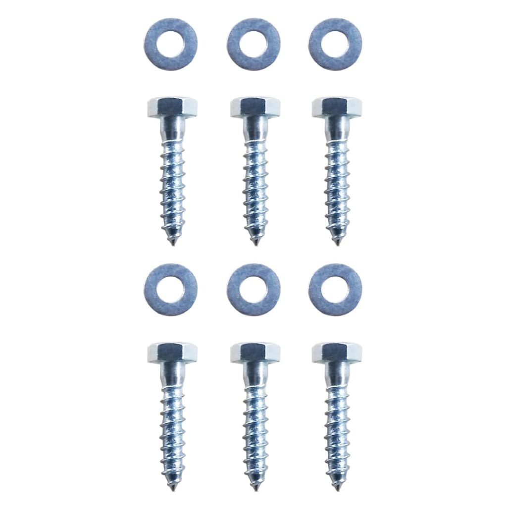 vidaXL L-shaped Ground Anchors 2 pcs Galvanised Steel 5x5x50 cm