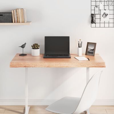 vidaXL Table Top Light Brown 100x40x(2-6)cm Treated Solid Wood Live Edge, light brown vidaXL Table Top Light Brown 100x40x(2-6)cm Treated Solid Wood Live Edge