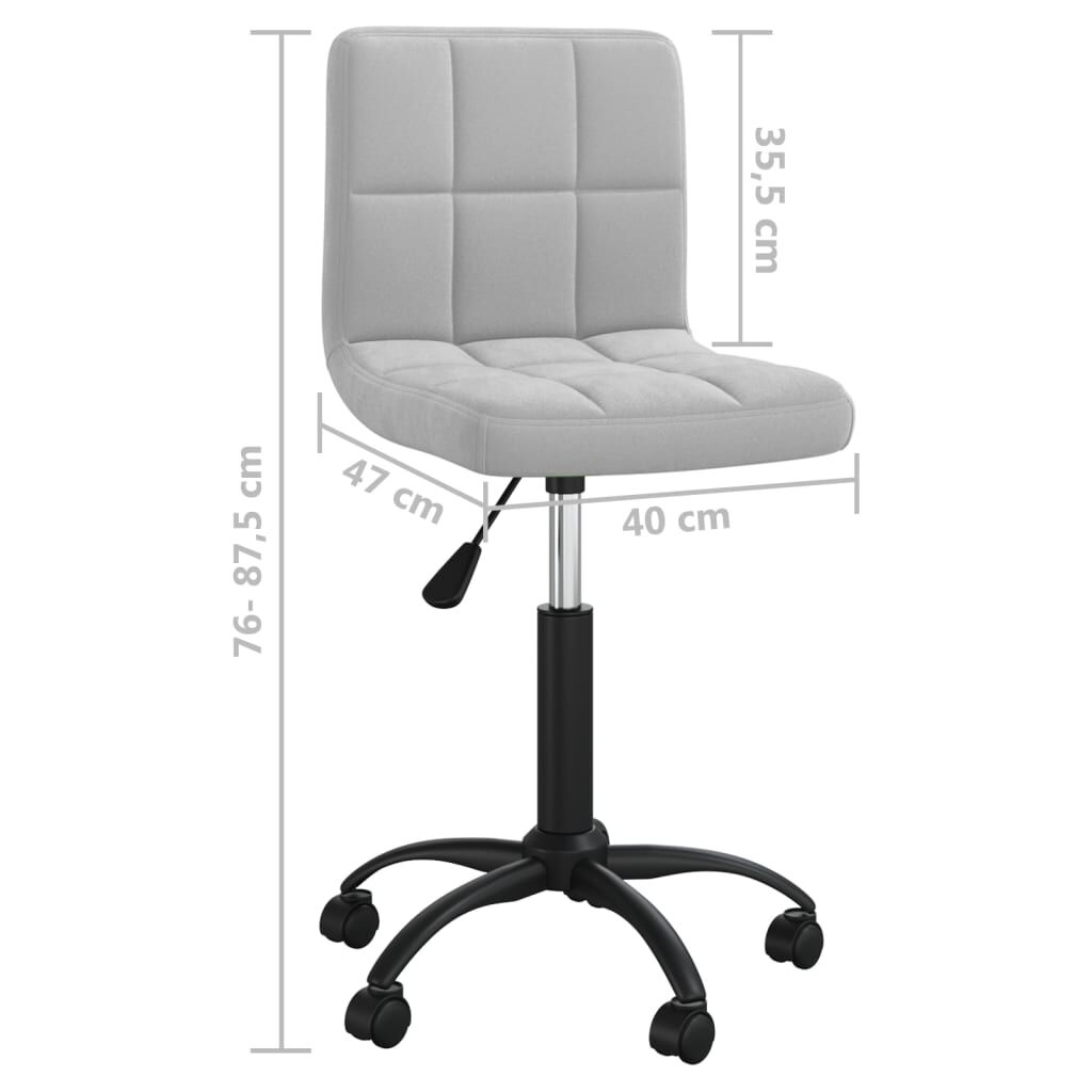 vidaXL Swivel Dining Chair Light Grey Velvet