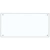 vidaXL Kitchen Backsplash Transparent 80 x 40 cm Tempered Glass