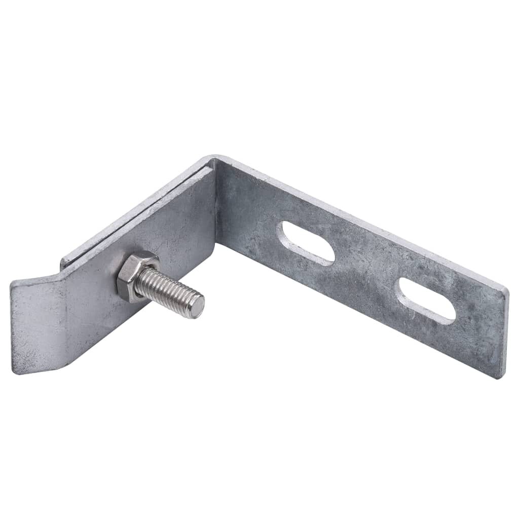 vidaXL Wall Corner Connector 10 Sets Silver