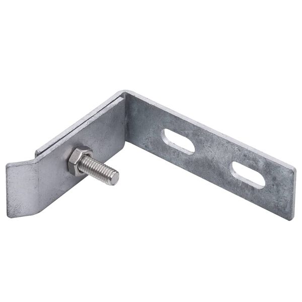 vidaXL Wall Corner Connector 10 Sets Silver