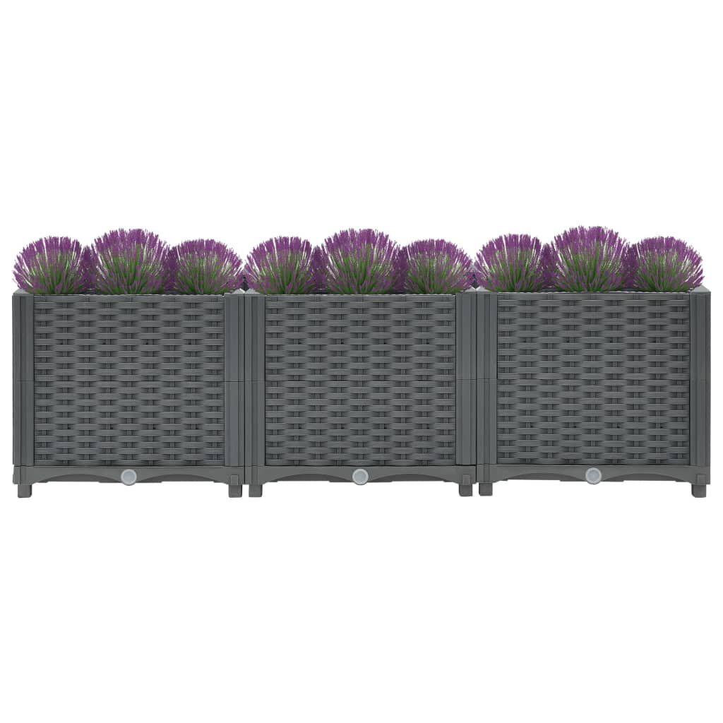 vidaXL Raised Bed 120x40x38 cm Polypropylene