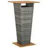 vidaXL 3 Piece Garden Bar Set with Cushions Poly Rattan Grey